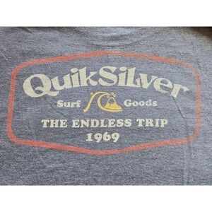 QuikSilver Men's Blue Graphic T-Shirt "The Endless Trip 1969", Size LG